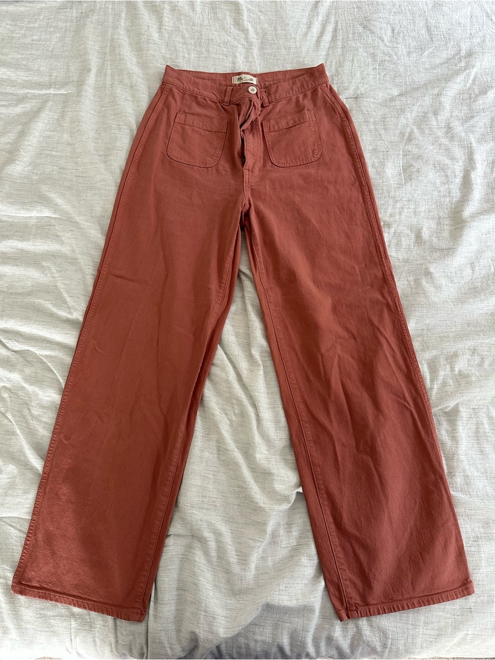 Madewell Dusty Rose Wide-Leg Pants